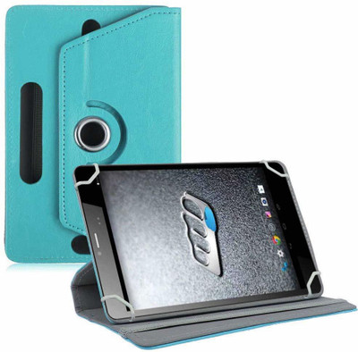 TGK Flip Cover for Micromax Canvas Tab P470 Tablet 7 inch Universal Rotating Case(Blue, Cases with Holder)