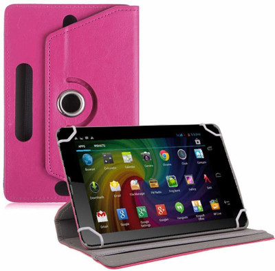 TGK Flip Cover for Micromax Funbook Duo P310 Tablet 7 inch Universal Rotating Case(Pink, Cases with Holder)