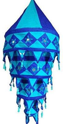 Ayushkacrafts Chandelier Ceiling Lamp(Blue)