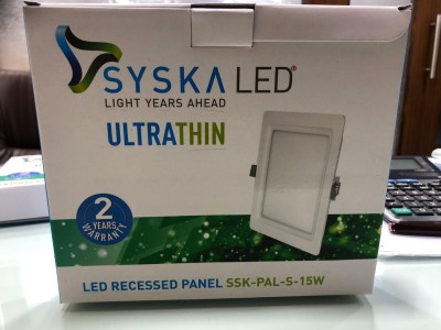 Syska SSK-PAL-S-15W Square LED Panel 6500K Recessed Ceiling Lamp