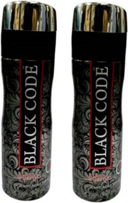St. Louis Black Code Deodorant Body Spray 200ML Each (Pack of 2) Deodorant Spray  -  For Men & Women(400 ml, Pack of 2)