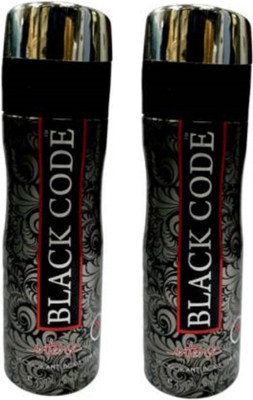 St. Louis Black Code Deodorant Body Spray 200ML Each (Pack of 2) Deodorant Spray  -  For Men & Women(400 ml, Pack of 2)