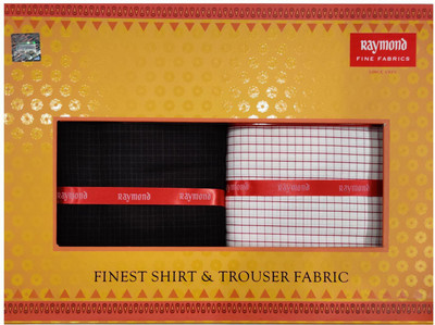 raymond-polycotton-checkered-shirt-trouser-fabricunstitched
