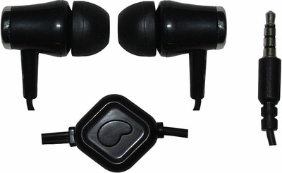 Ambrane EP-40 Wired Metal Headset With Mic (Black)