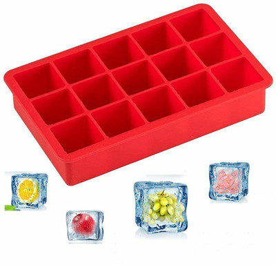 BLAPOXE Red Silicone Ice Cube Tray(Pack of1)