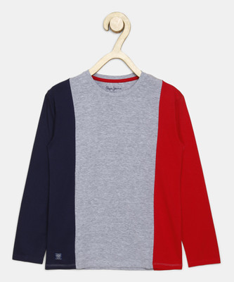 Pepe Jeans Boys Color Block Pure Cotton T ShirtMulticolor Pack of 1