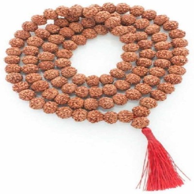 om rudraksha om Mala 9 Mukhi Rudraksha Mala for Devotees (108+1 Beads) 8-10mm Beads Size Wood Chain