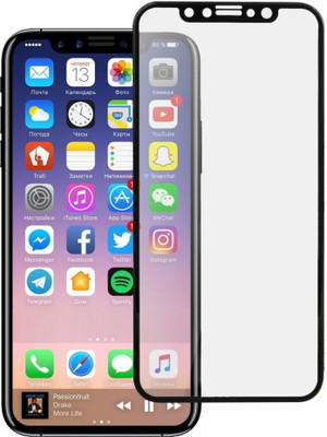 Cubix Edge To Edge Tempered Glass for Apple iPhone X / iPhone XS (5.8 Inch)(Pack of 1)