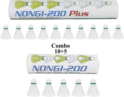 Nongi Plus Plastic Shuttle  - White(Medium, 77, Pack of 15)