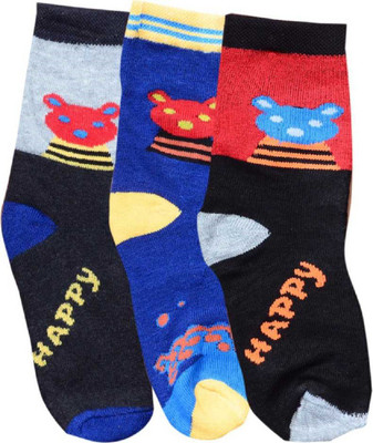 kiyo Baby Boys & Baby Girls Printed Mid-Calf/Crew(Pack of 3)