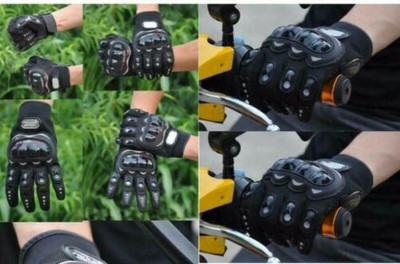 KOHLI BULLET ACCESSORIES ProBiker Motorcycle Gloves Summer Full Finger Breathable Racing Motorbike Gloves Riding Gloves(Black)