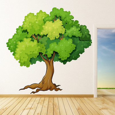 Littlebuds 110 cm Tree Removable Sticker(Pack of 1)