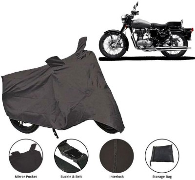 Satyam Collections Waterproof Two Wheeler Cover for Royal Enfield(Bullet 350, Grey)