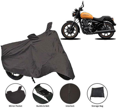 Satyam Collections Waterproof Two Wheeler Cover for Royal Enfield(Thunderbird 500, Grey)
