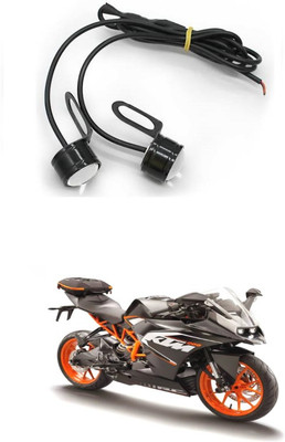 PRTEK  red Eagle Eye LED Strobe Light Lamp Daytime Running Light A41 Brake Light Motorbike LED for KTM (12 V, 12 W)(RC 200, Pack of 2)