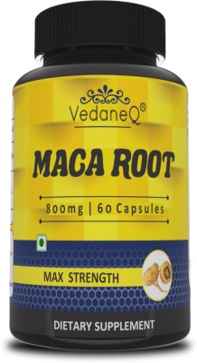 VedaneQ Maca Root extract 800mg Supplement 60 Vegetarian capsules(60 No)