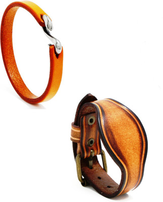 Fashion For Sure Leather Bracelet Set(Pack of 2)