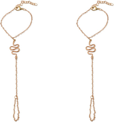 FemNmas Metal Gold-plated Bracelet Set(Pack of 2)