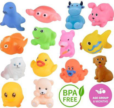 Haulsale Toddler Baby Bath Toys Chu Chu Sound Bathing Squeeze Toys for Kids-61 Bath Toy(Multicolor)