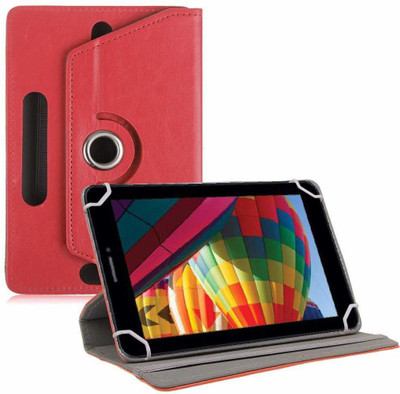 TGK Flip Cover for iBall Slide Performance Series 3G 7271-HD70 Tablet 7"(Red, Cases with Holder)