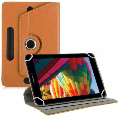 TGK Flip Cover for iBall Slide Performance Series 3G 7271-HD70 Tablet 7"(Orange, Cases with Holder)
