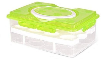 WHOLE MART Plastic Egg Container  - 2.6 dozen(Green, Clear)