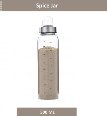 Femora Borosilicate Glass Spice Jar for Kitchen Storage & Organizer 1 Piece Spice Set(Glass)