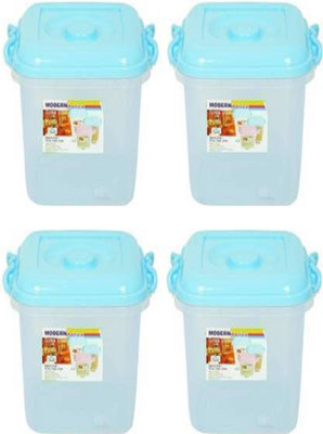 AK HUB Plastic Grocery Container  - 17 L(Pack of 4, Blue)