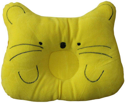 CLASORA Polyester Fibre Solid Body Pillow Pack of 1(Yellow)