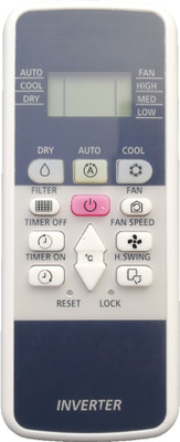 LipiWorld 220 AC Remote Compatible for  HITACHI Inverter AC Remote Controller(White)