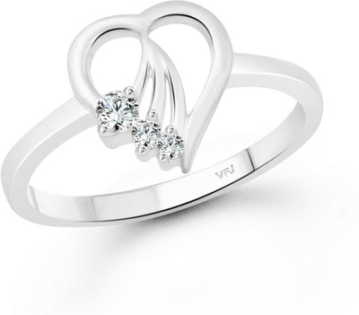 VIGHNAHARTA Serenity Heart Finger Ring for Women and Girls Alloy Cubic Zirconia Gold Plated Ring
