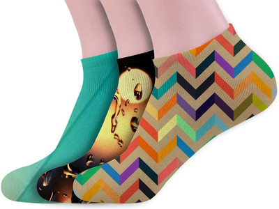 mefunky Women Printed, Solid Ankle Length(Pack of 3)