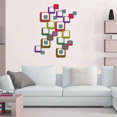 Arhat SQUARE E-493 GLOSSY PVC Stencil(Pack of 1, DESIGNER MOTIFF)