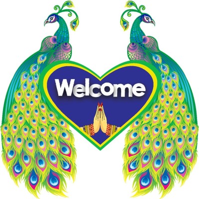 god & god's 61 cm Welcome 486 Self Adhesive Sticker(Pack of 1)