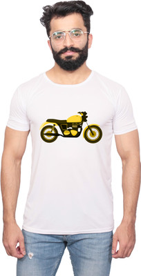 NITYANAND CREATIONS Graphic Print Men Round Neck White T-Shirt