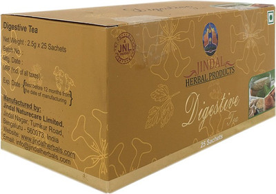 JINDAL HERBALS Digestive Tea bags 25 Sachets Herbs Herbal Tea Bags Box(62.5 g)