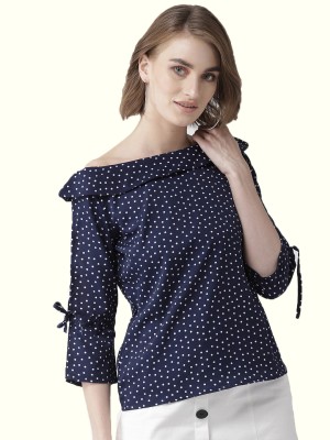 Style Quotient Casual Regular Sleeve Printed Women Blue Top