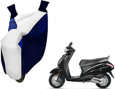 WolkomHome Two Wheeler Cover for Honda(Activa, Blue, White)