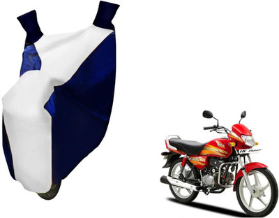 WolkomHome Two Wheeler Cover for Hero(HF, Blue, White)