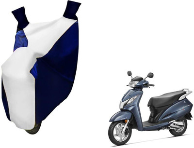 WolkomHome Two Wheeler Cover for Honda(Activa, Blue, White)