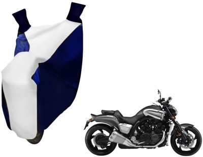 WolkomHome Two Wheeler Cover for Yamaha(VMAX, Blue, White)