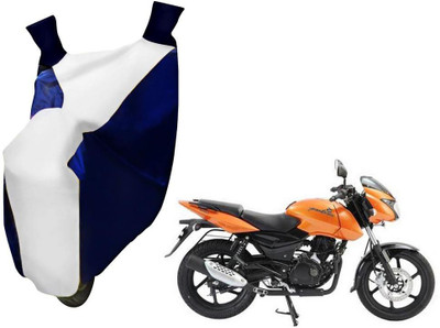 WolkomHome Two Wheeler Cover for Bajaj(Pulsar, Blue, White)