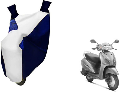 WolkomHome Two Wheeler Cover for Honda(Activa, Blue, White)