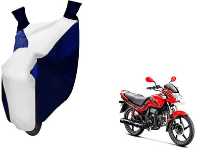 WolkomHome Two Wheeler Cover for Hero(Passion, Blue, White)