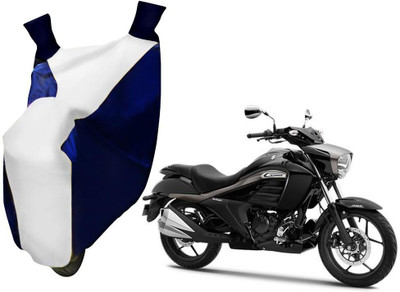 WolkomHome Two Wheeler Cover for Suzuki(Intruder, Blue, White)