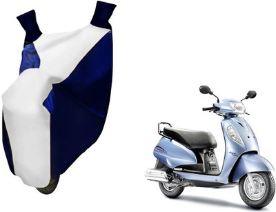 WolkomHome Two Wheeler Cover for Suzuki(Access, Blue, White)