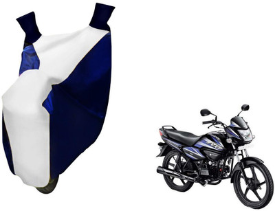 WolkomHome Two Wheeler Cover for Hero(Splendor NXG, Blue, White)