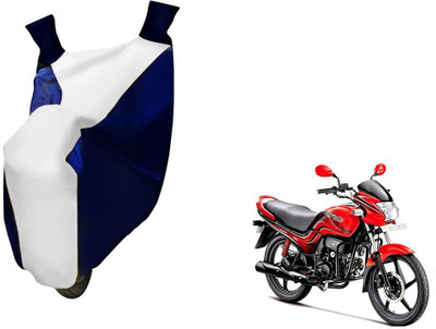 WolkomHome Two Wheeler Cover for Hero(Passion, Blue, White)