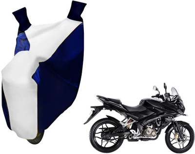 WolkomHome Two Wheeler Cover for Bajaj(Pulsar 220 DTS-i, Blue, White)