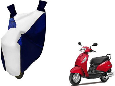 WolkomHome Two Wheeler Cover for Suzuki(Access, Blue, White)